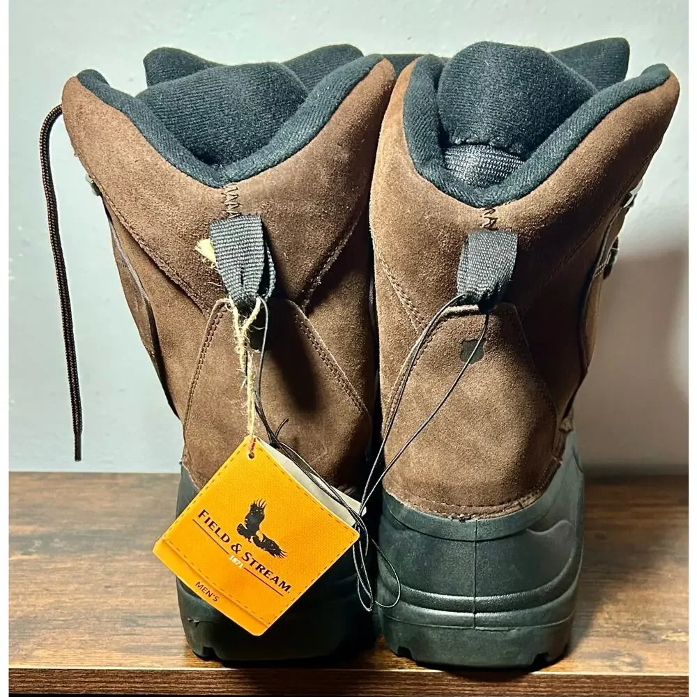 NWT Field & Stream Men’s Brown PAC Boots 400 Gram Insulation 3M Thinsulate Sz 13
